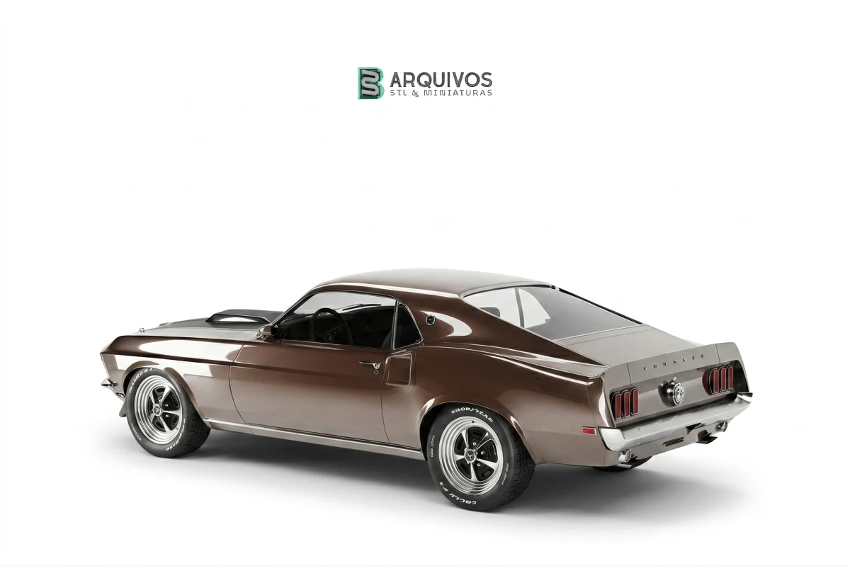 Modelo 3D STL - Ford Mustang 1969 — foto 3